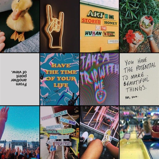 Aesthetic Boujee Collage 60'lı Duvar Posteri Seti