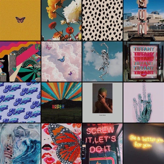 Aesthetic Boujee Collage 60'lı Duvar Posteri Seti