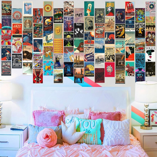 Aesthetic Mixed Retro 110'lu Duvar Posteri Seti
