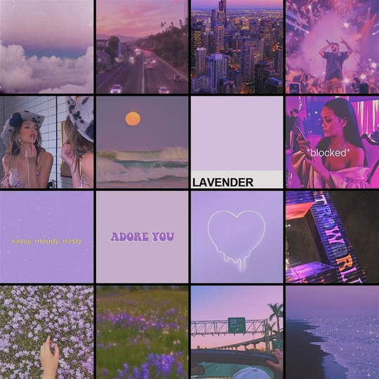 Aesthetic Violette 60'lı Duvar Posteri Seti
