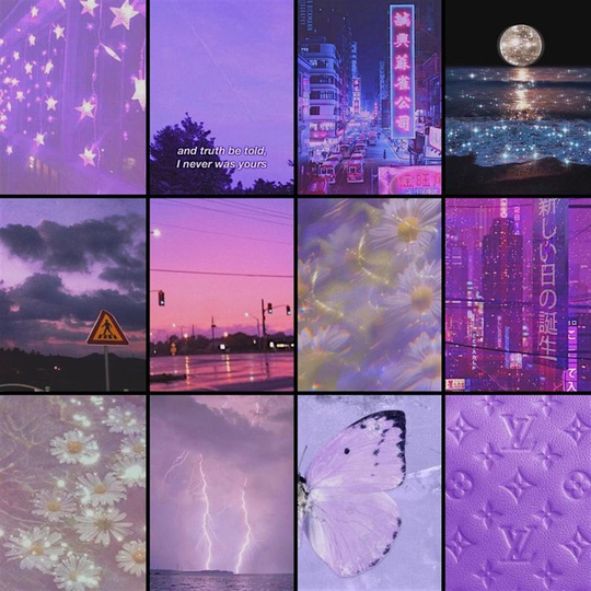 Aesthetic Violette 60'lı Duvar Posteri Seti