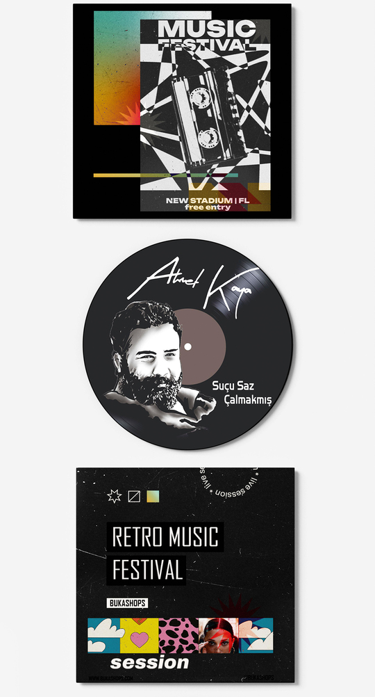 Ahmet Kaya Saz Plak Duvar Dekoru