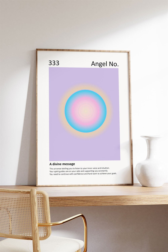 Angel No 333 Tablo, Poster - Çerçevesiz