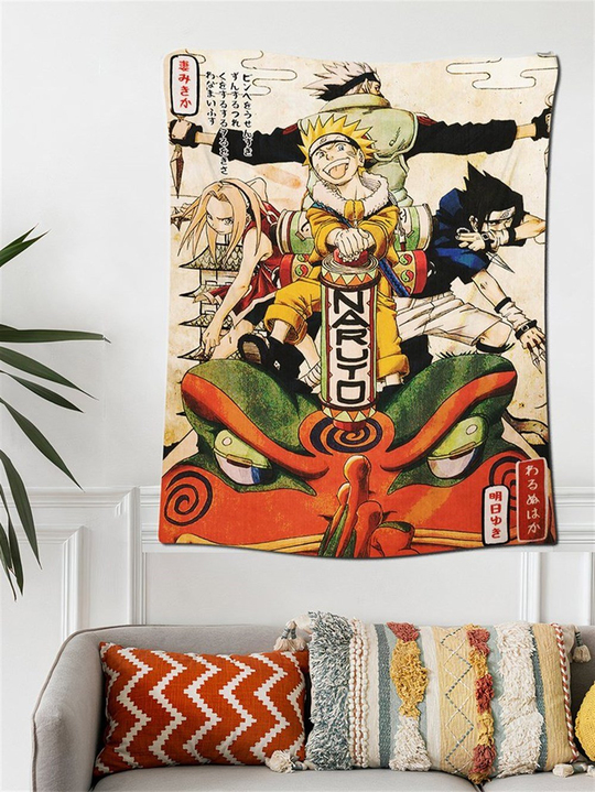 Anime Naruto Kadife Duvar Halısı 70x100 cm