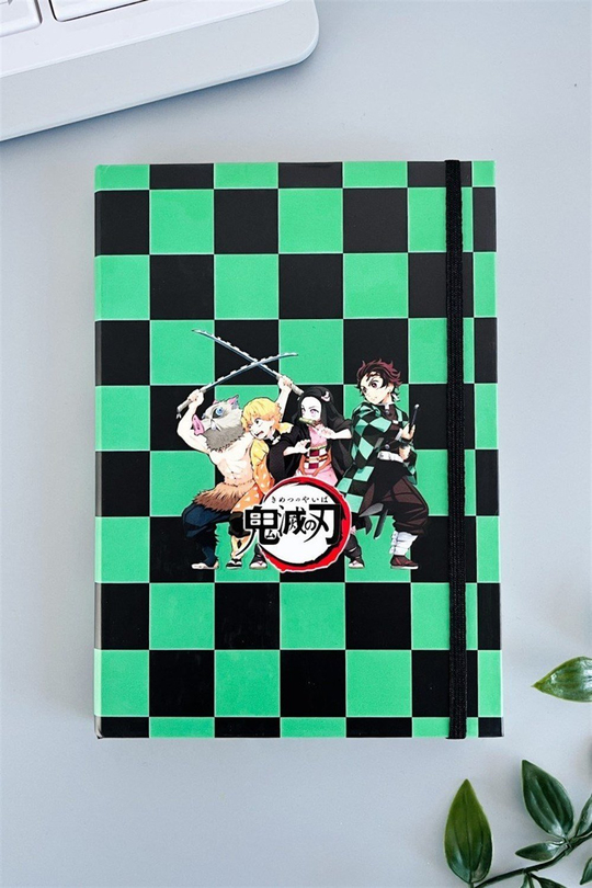 Anime Yeşil Lastikli Defter