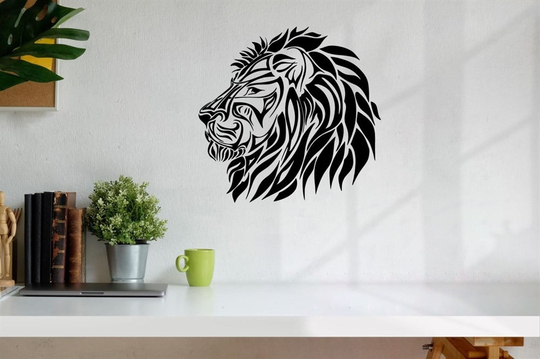 Aslan Desen Duvar Kapı Stickerı