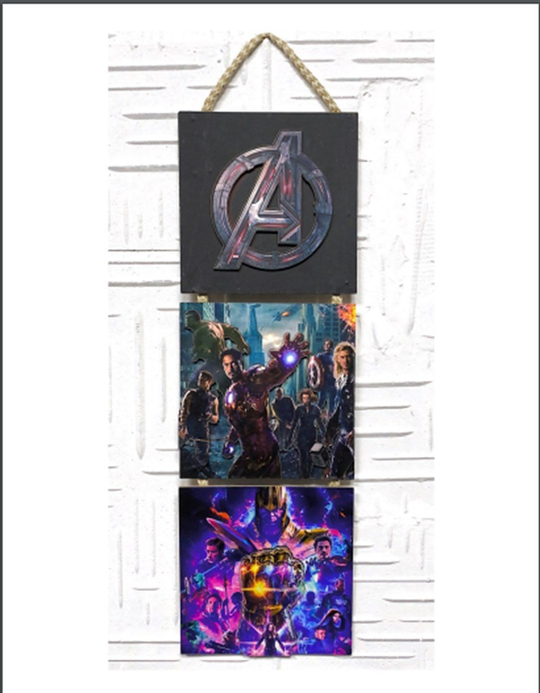 Avangers Ahşap Tablo Seti