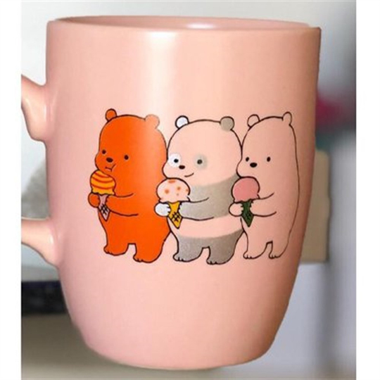 Bare Bears Pembe Kupa