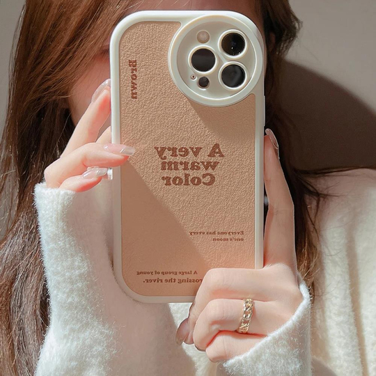 Beyaz Brown Iphone 11 Telefon Kılıfı 