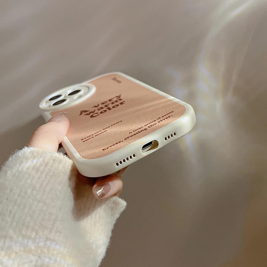 Beyaz Brown Iphone 11 Telefon Kılıfı 