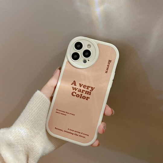 Beyaz Brown Iphone 11 Telefon Kılıfı 