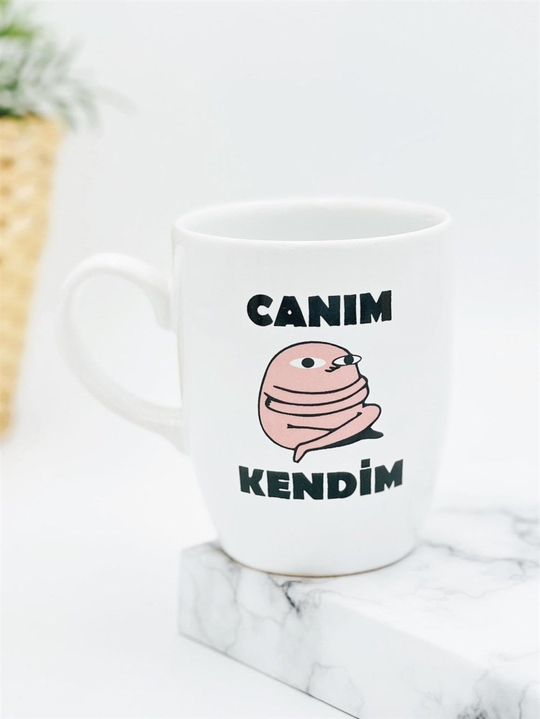 Beyaz Canım Kendim Kupa