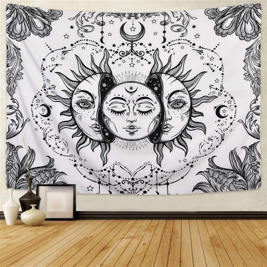 Beyaz Güneş Kız Duvar Halısı 70x90 cm