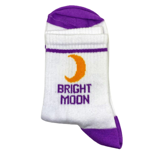 Beyaz Mor Bright Moon Çorap