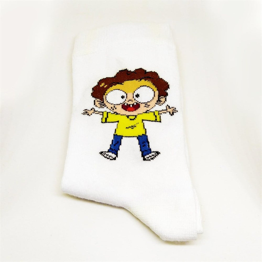 Beyaz Morty Çorap
