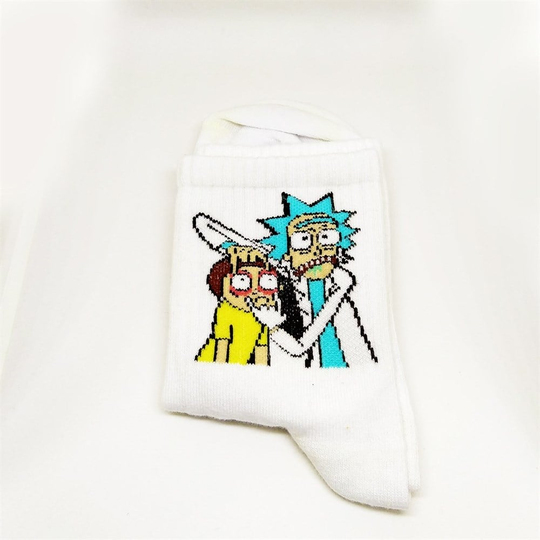 Beyaz rick and morty Çorap