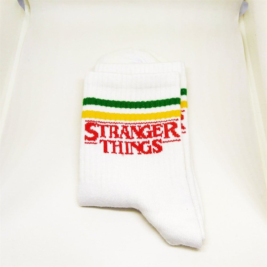 Beyaz Stranger Things Çorap