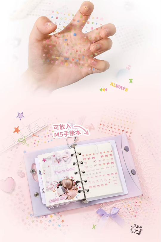 Bullet Journal ve Scrapbook Sticker Seti - 25 Sayfa 2000+ Adet Mini İkon ve Kawaii Emoji Ajanda Süsleme