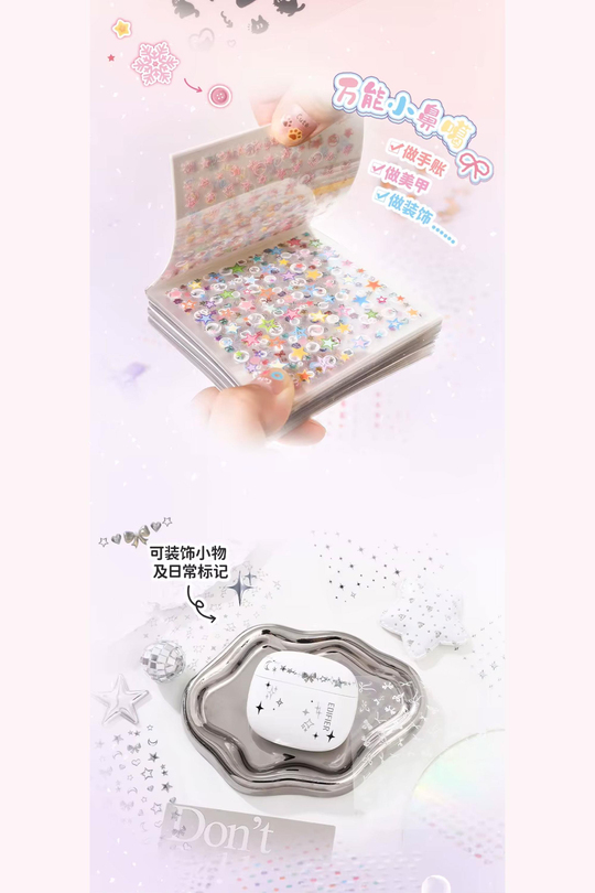 Bullet Journal ve Scrapbook Sticker Seti - 25 Sayfa 2000+ Adet Mini İkon ve Mor Ayıcık Temalı Ajanda Süsleme