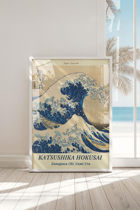 Çerçeveli Hokusai 