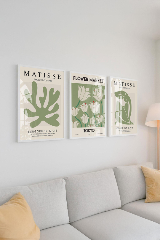 Çerçeveli Yeşil Tonlu Matisse 
