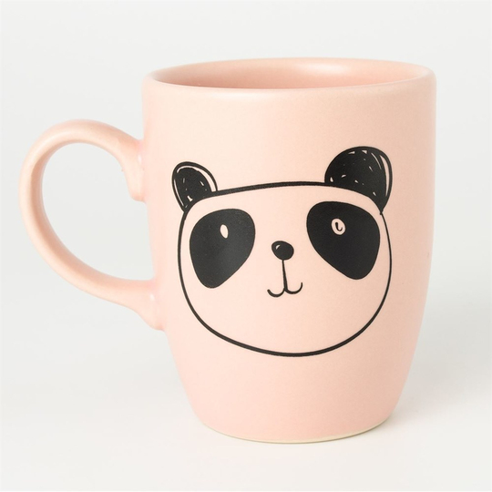 Çizim Panda Pembe Kupa
