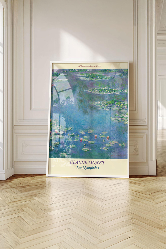 Claude Monet 3'lü Çerçeveli Tablo Setii Çerçeveli Renk Seçenekli