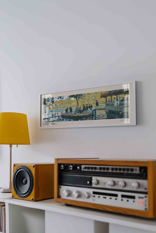Claude Monet La Grenouillère Panoramik Çerçeveli Tablo
