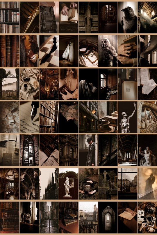 Dark Academia 60' lı Duvar Posteri Seti