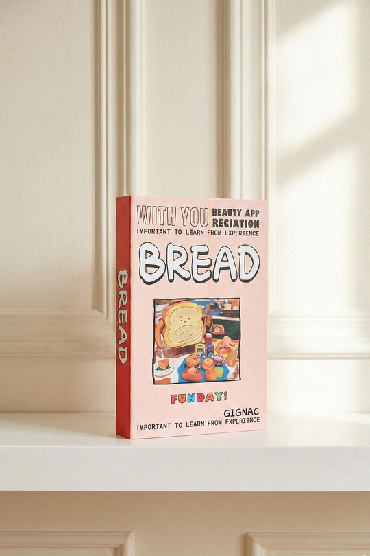 Eğlenceli Ekmek Karakteri Temalı Dekoratif Kutu - 'Bread' Yazılı ve Figürlü Gizli Saklama Kutusu - Mutfak ve Genç Odası Dekoru