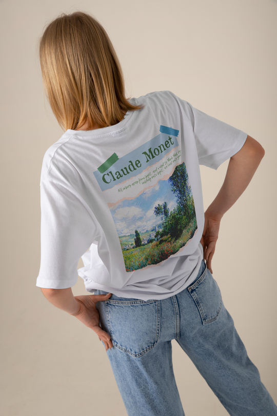 Empresyonist Manzara - Claude Monet Sanat Serisi Oversize T-Shirt