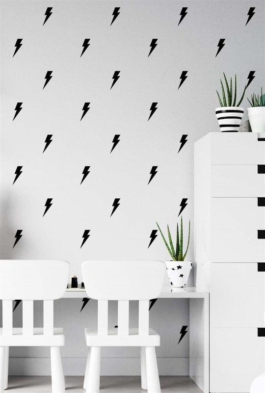 Flash Şimşek Duvar Kapı Stickerı 35'li