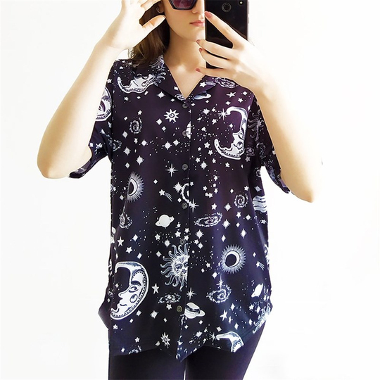Galaxy Çizim Unisex Gömlek
