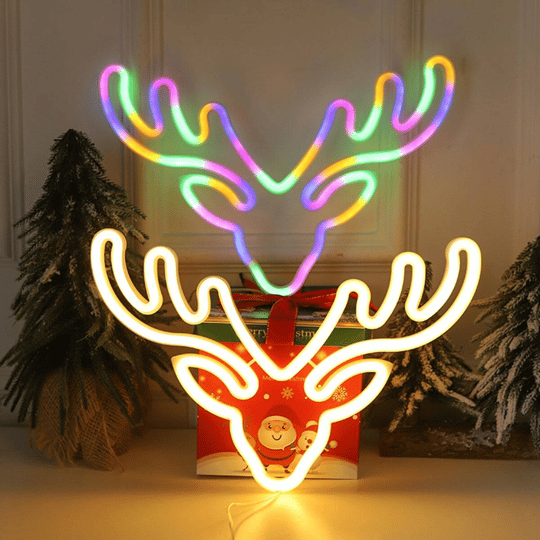 Geyik Neon Duvar Dekoru