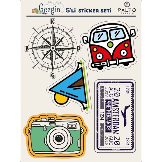 Gezgin 5'li Sticker Seti