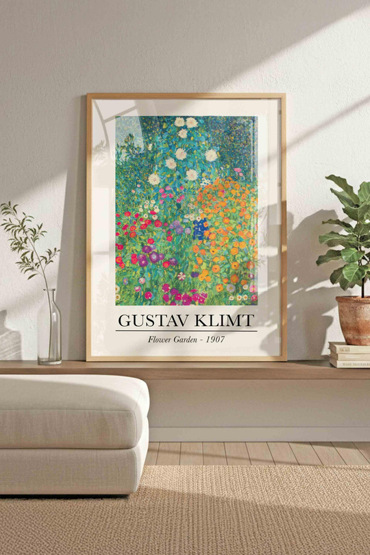 Gustav Klimt Sanat Koleksiyonu: 3'lü Küratörlü Tablo Seti Çerçeveli Renk Seçenekli
