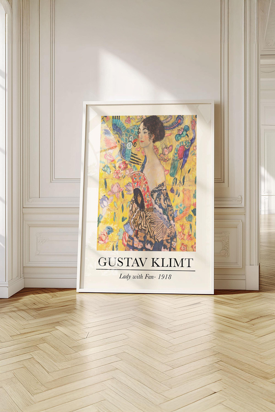 Gustav Klimt Sanat Koleksiyonu: 3'lü Küratörlü Tablo Seti Çerçeveli Renk Seçenekli