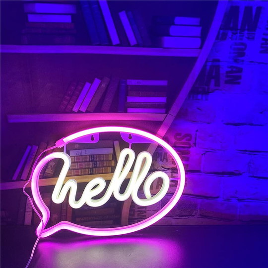 Hello Neon Duvar Dekoru