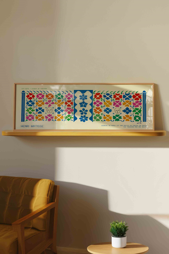 Henri Matisse Bin Bir Gece Masalları Panoramik Çerçeveli Tablo