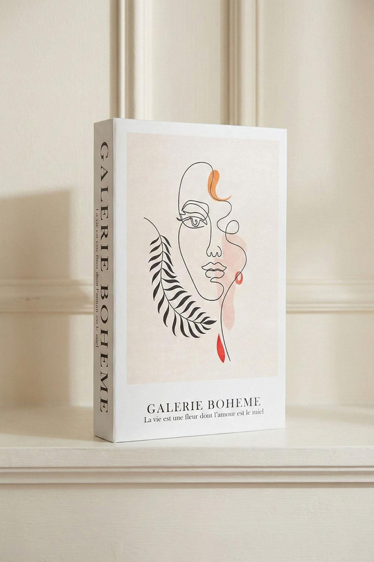 Henri Matisse 'La Grande Galerie' Serisi Dekoratif Kitap Kutu - Renkli Soyut Yaprak Desenli