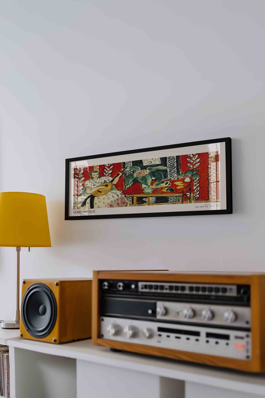 Henri Matisse Ud Çalan Kadın Panoramik Çerçeveli Tablo