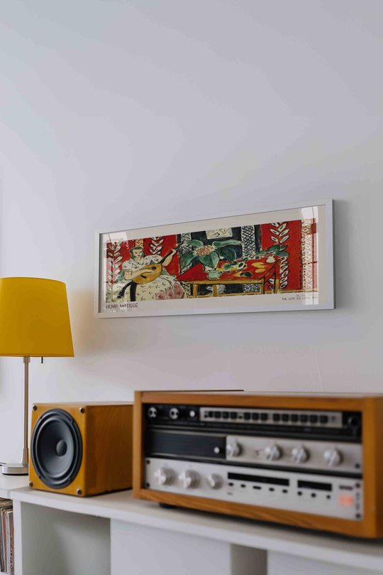 Henri Matisse Ud Çalan Kadın Panoramik Çerçeveli Tablo