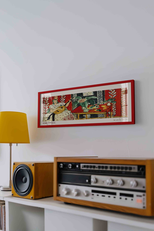 Henri Matisse Ud Çalan Kadın Panoramik Çerçeveli Tablo