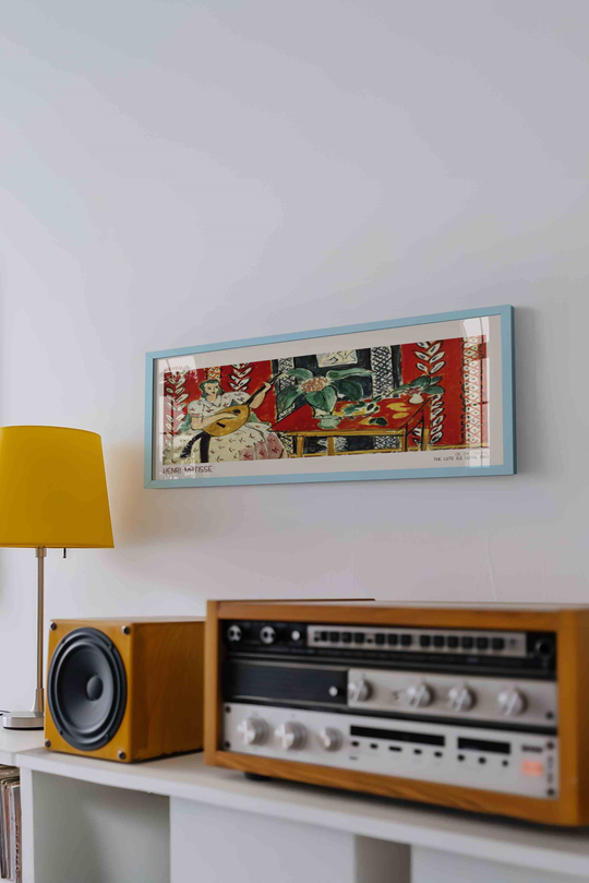 Henri Matisse Ud Çalan Kadın Panoramik Çerçeveli Tablo