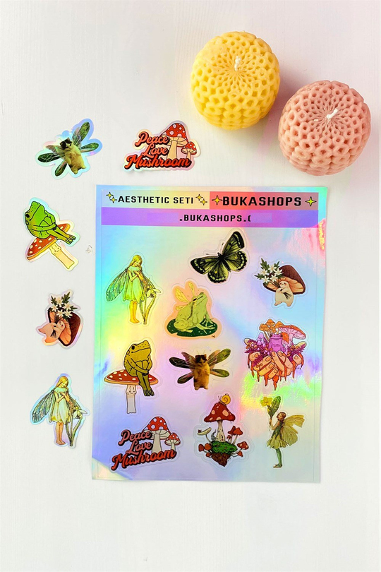 Hologramlı Aesthetic Sticker Seti 2