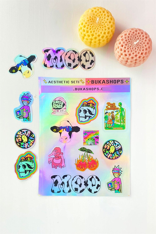 Hologramlı Aesthetic Sticker Seti 3