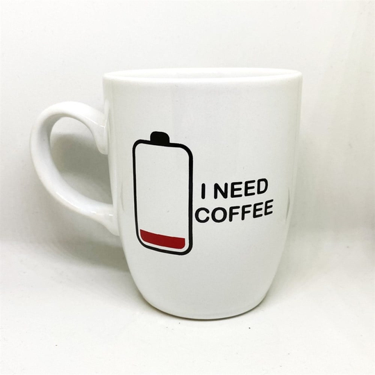 I Need Coffee Beyaz Kupa
