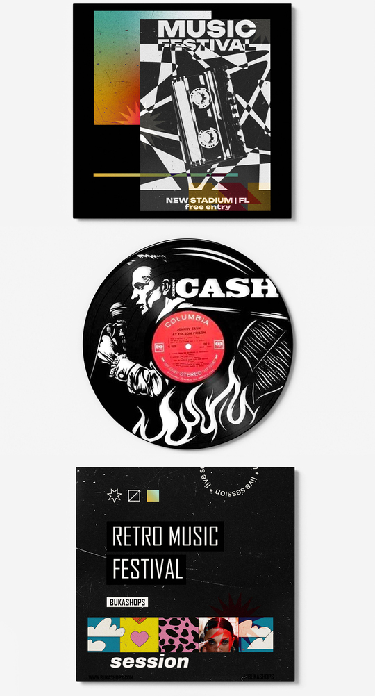 Johnny Cash Plak Duvar Dekoru