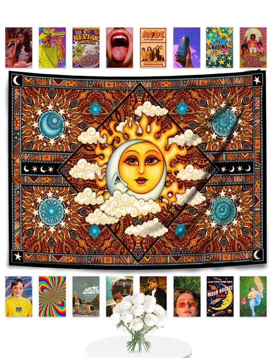 Kahverengi Güneş Kız Duvar Halısı 70x100 cm