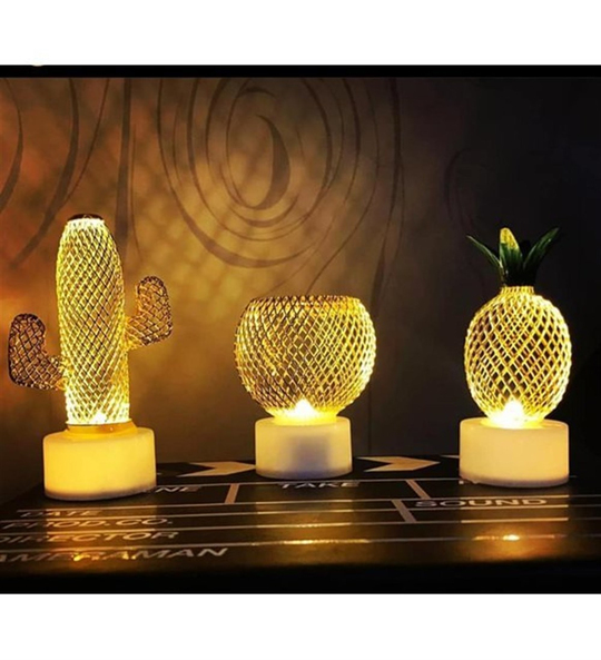 Kaktüs Ananas Ve Bal Kovanı Mini Gece Lambası